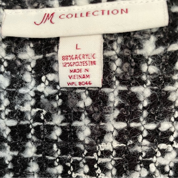 Large black and white tweed jacket - Picture 3 of 5